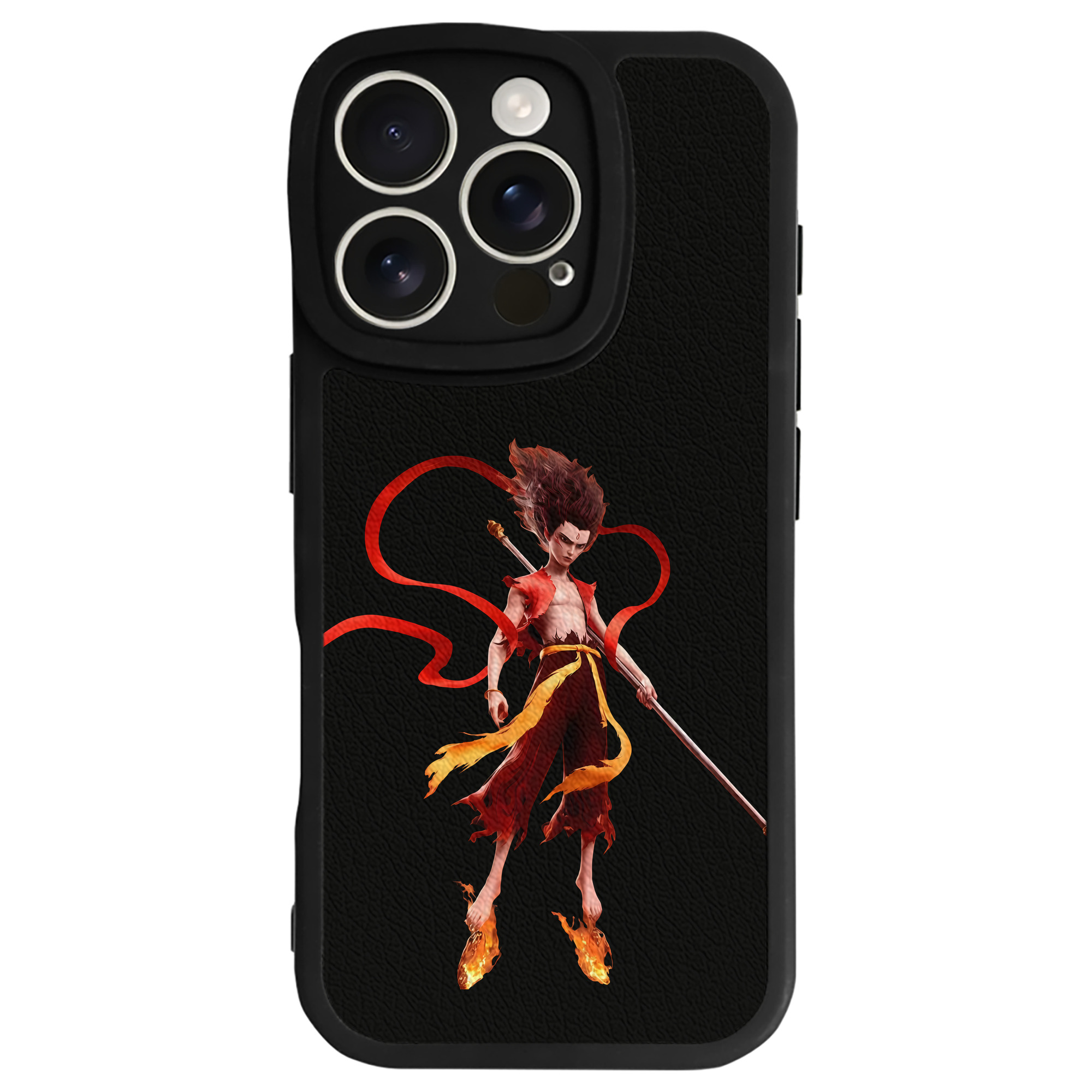 （画像用） Ne Zha 2 ナタ 魔童の大暴れ 【iPhone 16シリーズ対応】シリコンスマホケース（レザー調） 材質：シリコン